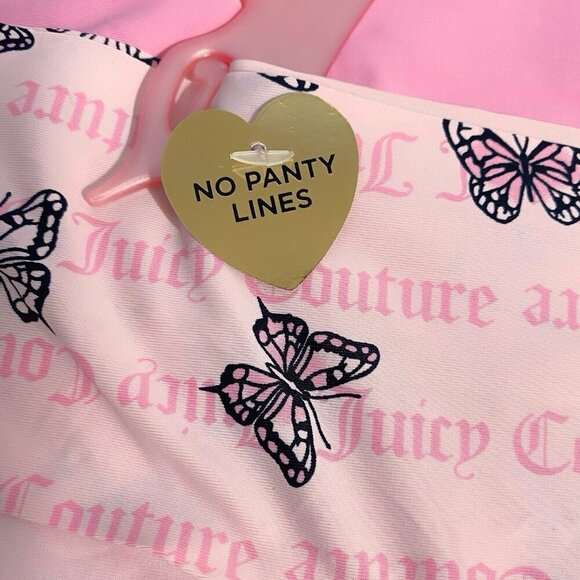 Juicy Couture Bikini Briefs Pink, Butterfly, Black, Beige Panties 5 Piece Set XL - Picture 4 of 4